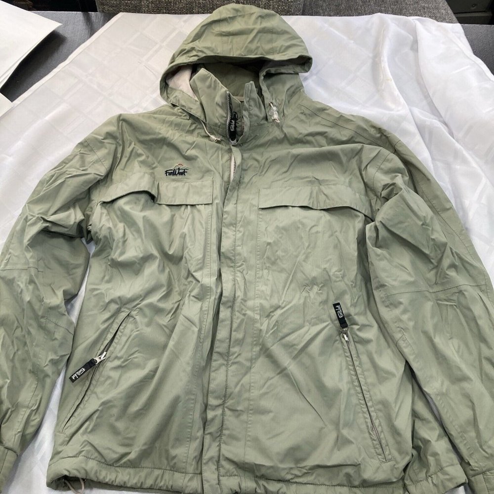 Vintage Farwest Windbreaker Jacket Women’s Large Nylon Coat Green